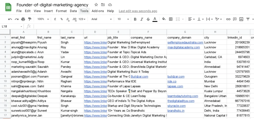 founders of digital marketing agency excel sheet extract emails from linkedin 1024x480